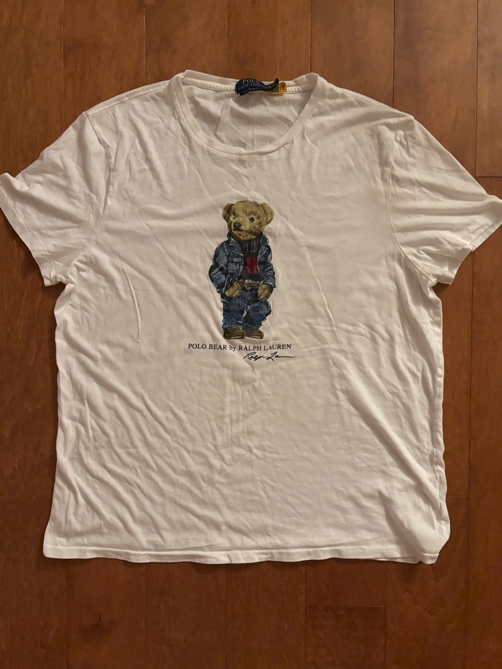 Polo Ralph Lauren Denim Jacket Polo Bear Tee Size XXL